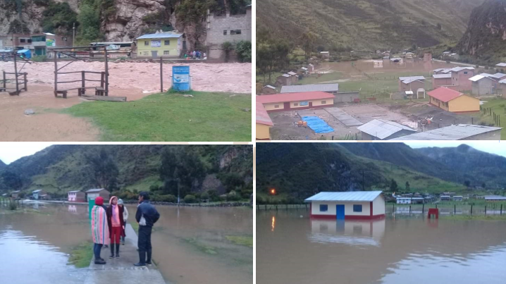Pasco: río Chaupihuaranga se desborda y causa inudación en varios poblados