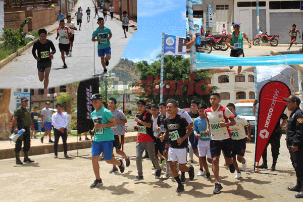 Atletas participaron en maratón por aniversario de Ambo