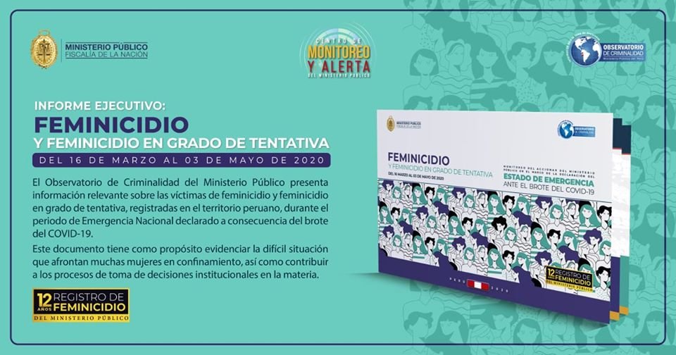 Fiscalías realizan 19 investigaciones por muerte de mujeres en varias regiones del país