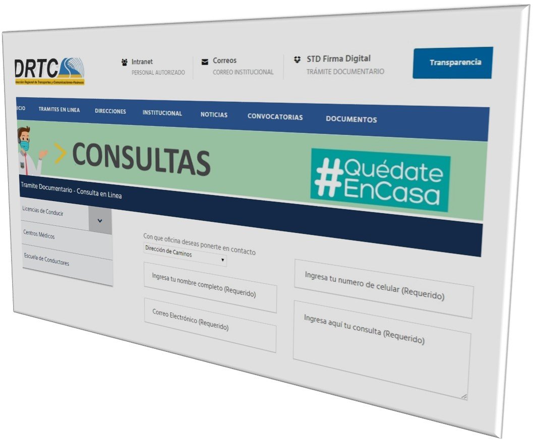 Dirección de Transportes Huánuco lanza plataforma virtual para atender consultas