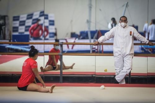 La gimnasia peruana regresó a la Videna con extremas normas de bioseguridad