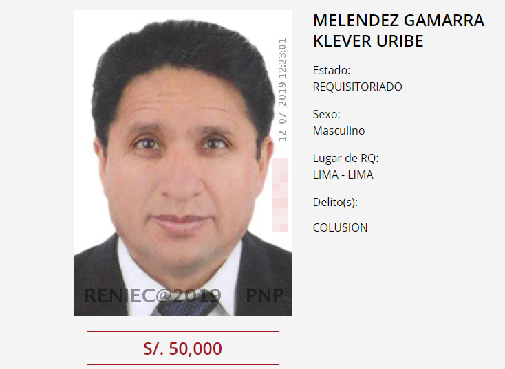 Capturan a Kleber Meléndez, exgobernador de Pasco buscado por la justicia