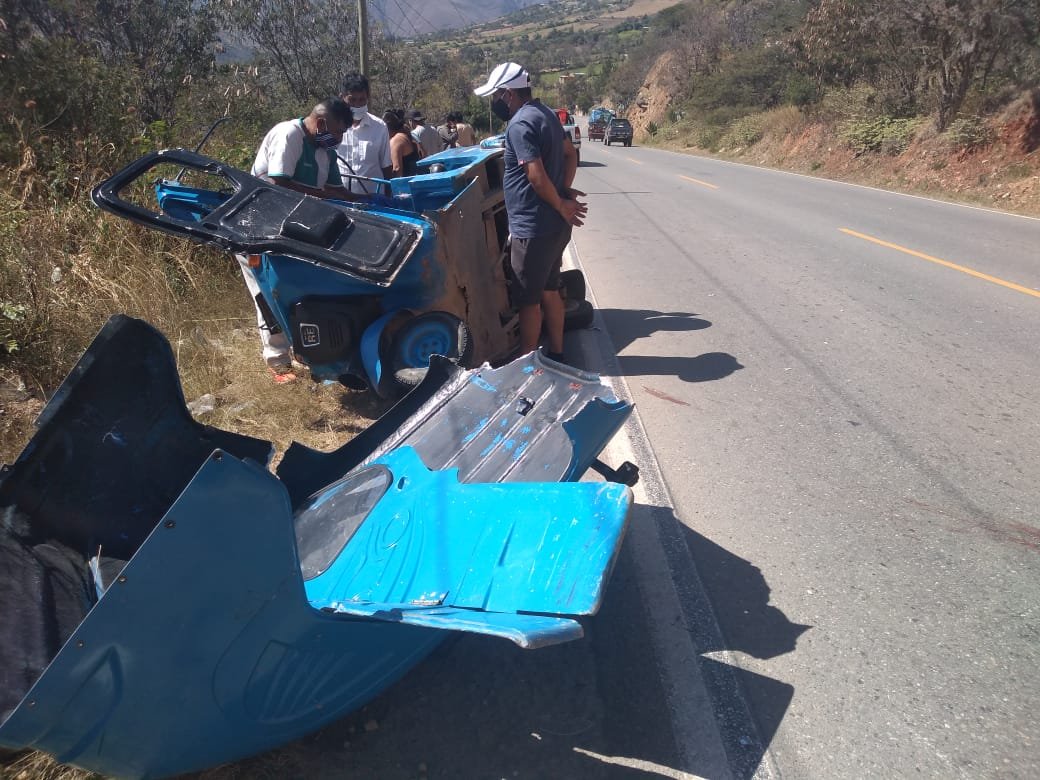 Mototaxista falleció cuando era trasladado al hospital, tras sufrir violento accidente en la carretera Central