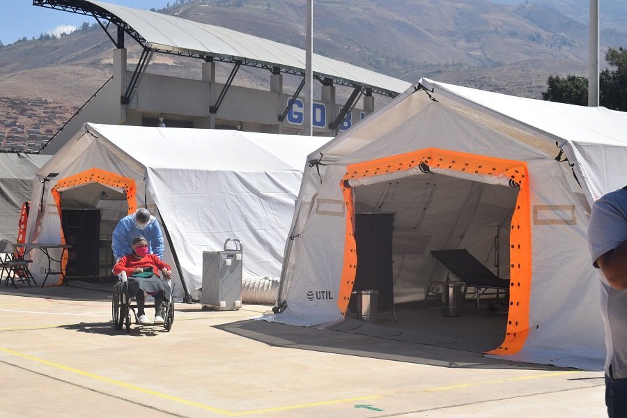 Centro de aislamiento temporal en el complejo de Paucarbamba recibió 108 pacientes con covid