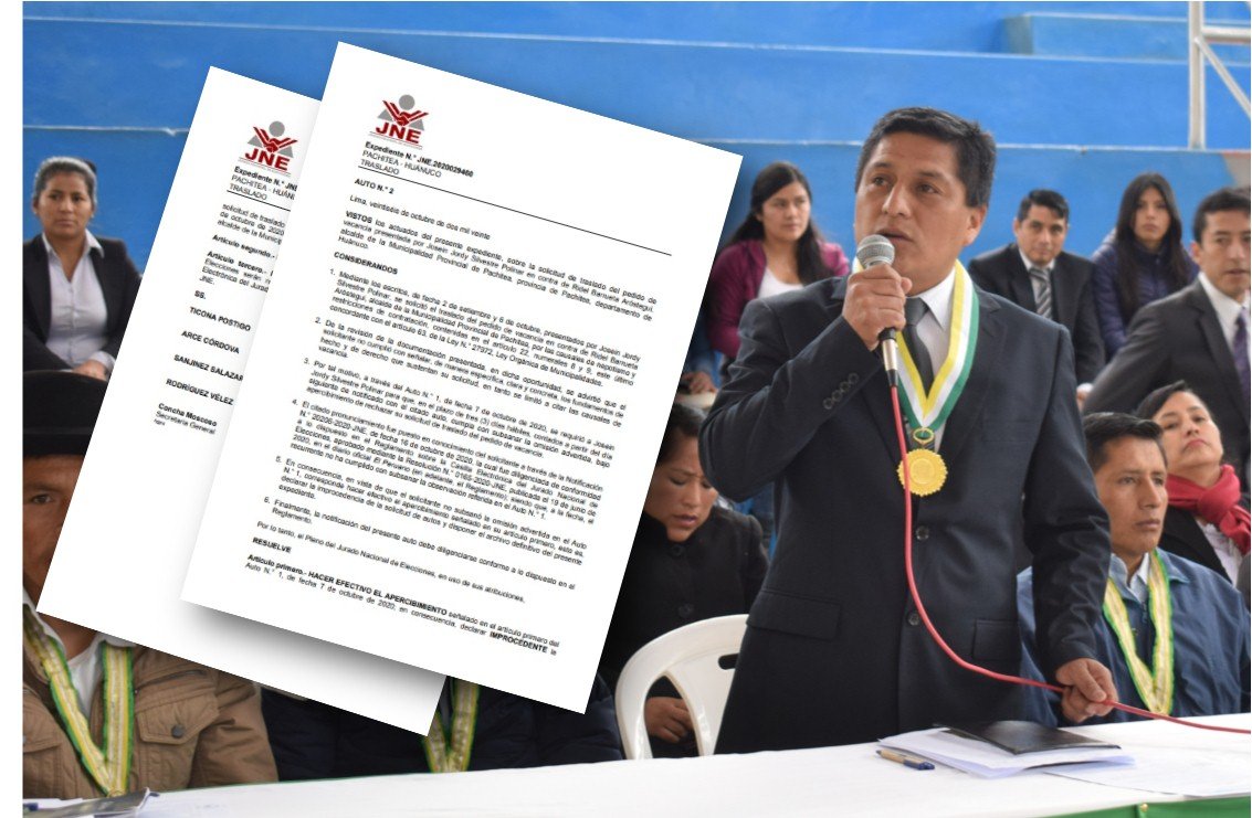 JNE dispuso archivar pedido de vacancia contra alcalde de Pachitea porque solicitante no presentó fundamentos