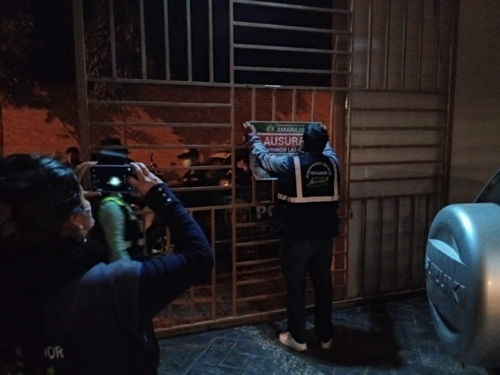 Clausuran restobar por infringir medidas de bioseguridad en Amarilis