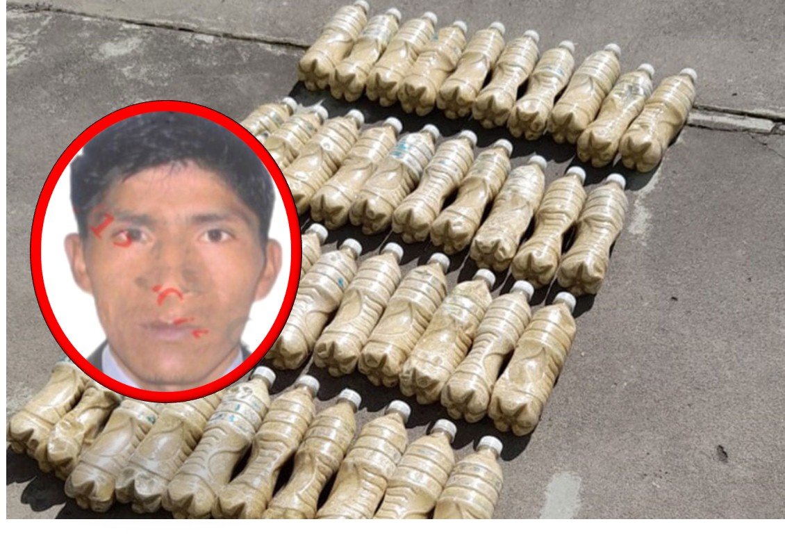 Expresidiario cae con más de 28 kilos de droga líquida