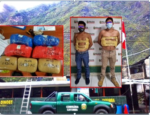 Cayumba: decomisan más de 10 kilos de droga y detienen a 3 personas