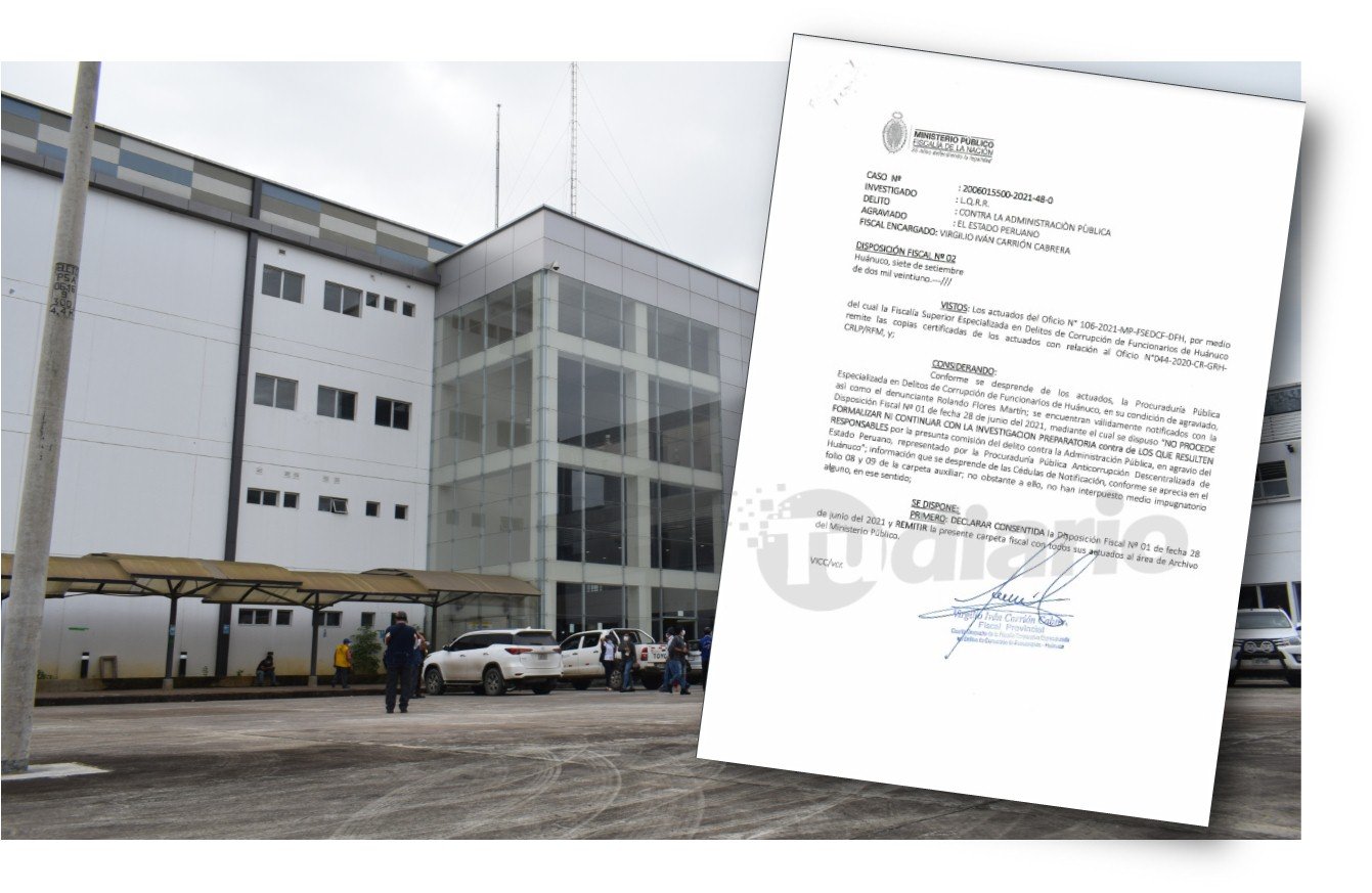 Fiscalía Anticorrupción archiva caso relacionado a Hospital de Tingo María y audio que compromete a hijo de gobernador