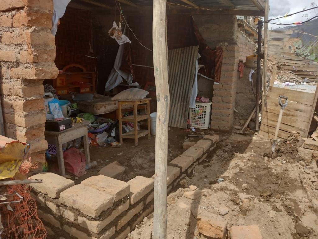 Cinco casas colapsaron a causa de intensa lluvia en zonas que circundan la ciudad de Huánuco