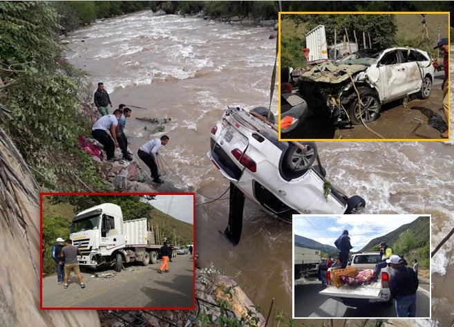 Paseo familiar termina en tragedia al caer vehículo al río Huallaga en Ambo