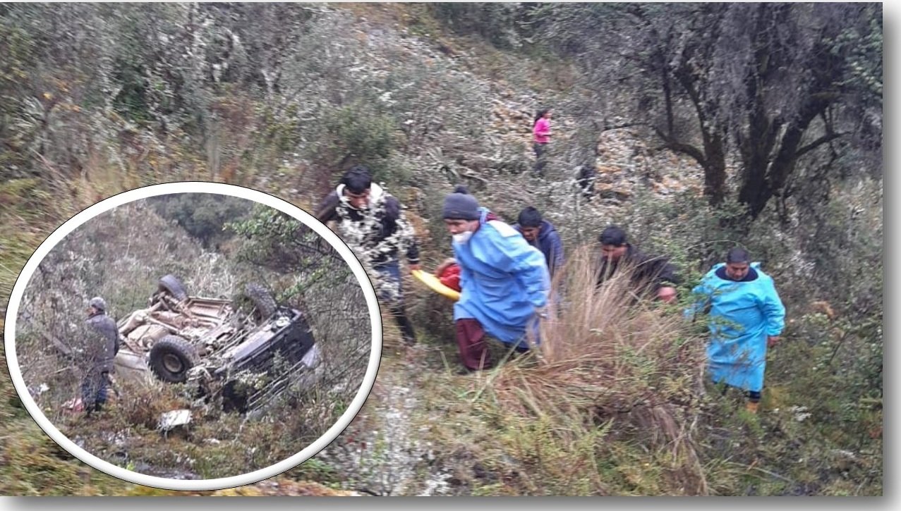 Caída de combi a un abismo deja cinco muertos y ocho heridos en Tantamayo, Huamalíes