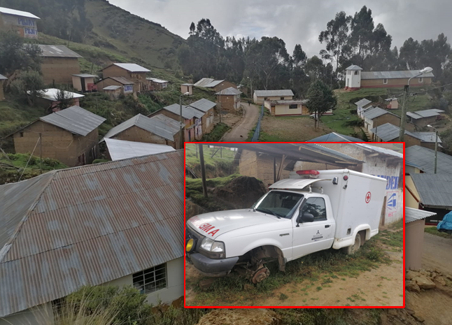 Ambulancia donada al puesto de salud de Cochapata está inoperativa y abandonada