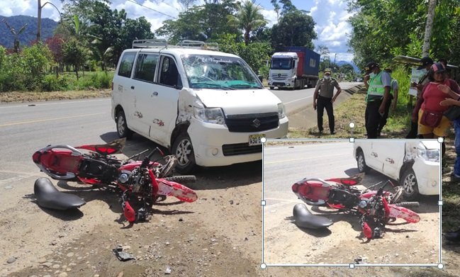 Choque de moto con minivan deja un muerto