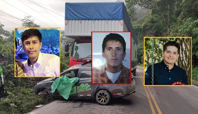 Profesor, ingeniero y arquitecto mueren en choque de automóvil con camión en la vía Huánuco a Tingo María