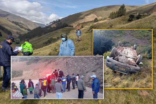 Caída de automóvil a un abismo deja dos muertos y dos heridos en la vía Huánuco a La Unión