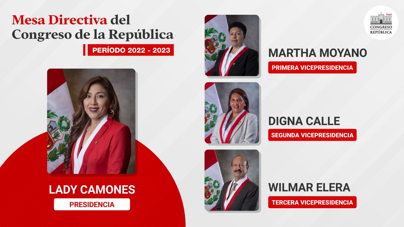 Lady Camones es la nueva presidenta del Congreso de la República