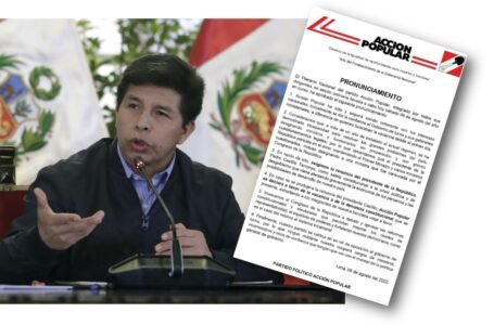 Acción Popular exige a Pedro Castillo que renuncie “como salida a la crisis política”