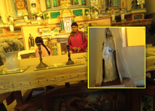 Roban coronas de plata de las vírgenes Dolores y Natividad de la parroquia San Lorenzo de Pachas