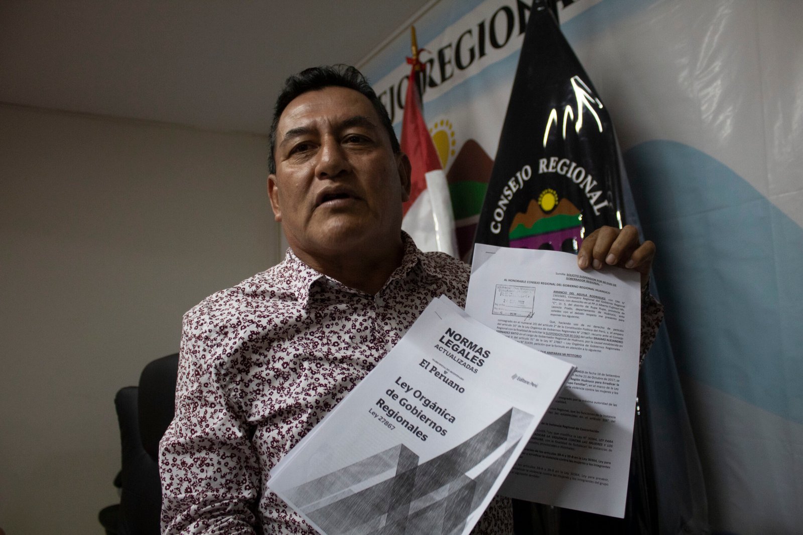 Consejero de Leoncio Prado presenta otro pedido para suspender a Erasmo Fernández por 90 días