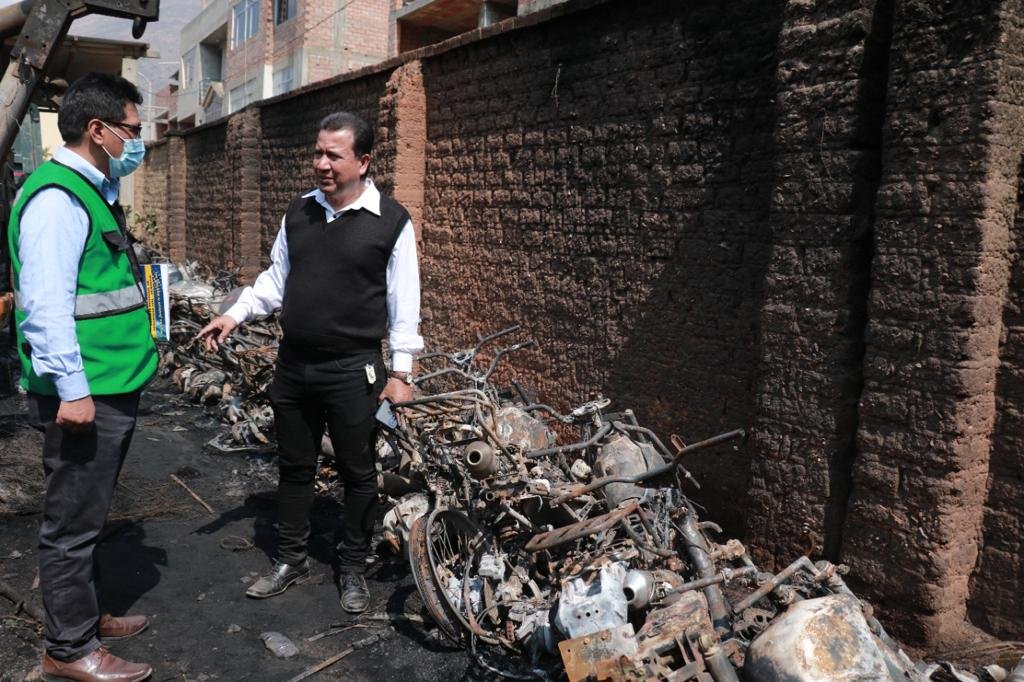 92 motos y camioneta incendiadas en depósito municipal estaban en abandono desde el 2016