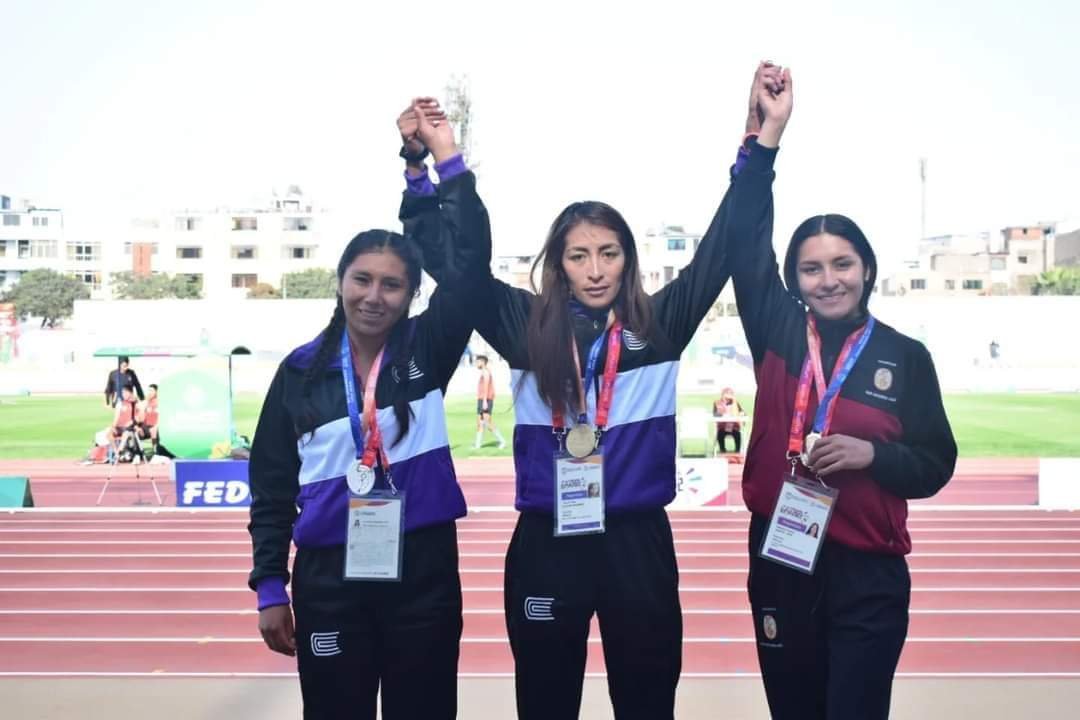 Huanuqueña gana 3 medallas an atletismo