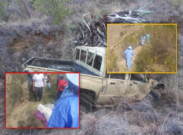 Caída de camioneta a una pendiente deja un muerto y un herido en Santa María del Valle