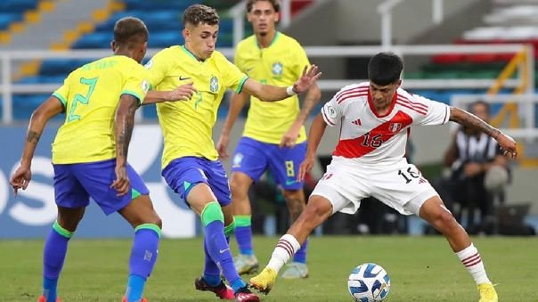 Perú cayó goleado ante Brasil en la Sub 20