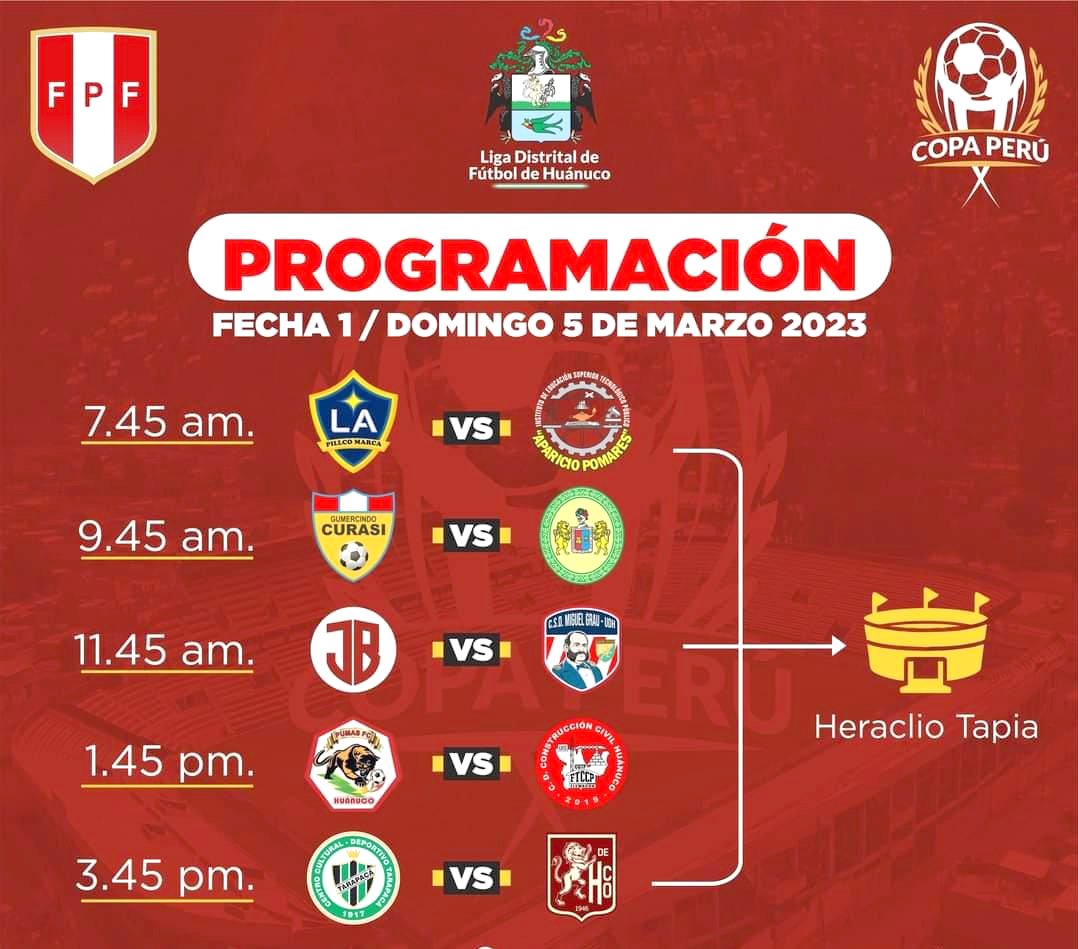 Programan partidos de la primera fecha