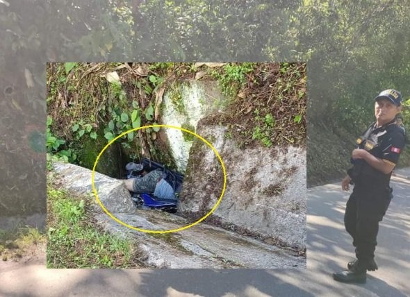 Motociclista fue encontrado sin vida en una alcantarilla en la vía Huánuco a Tingo María