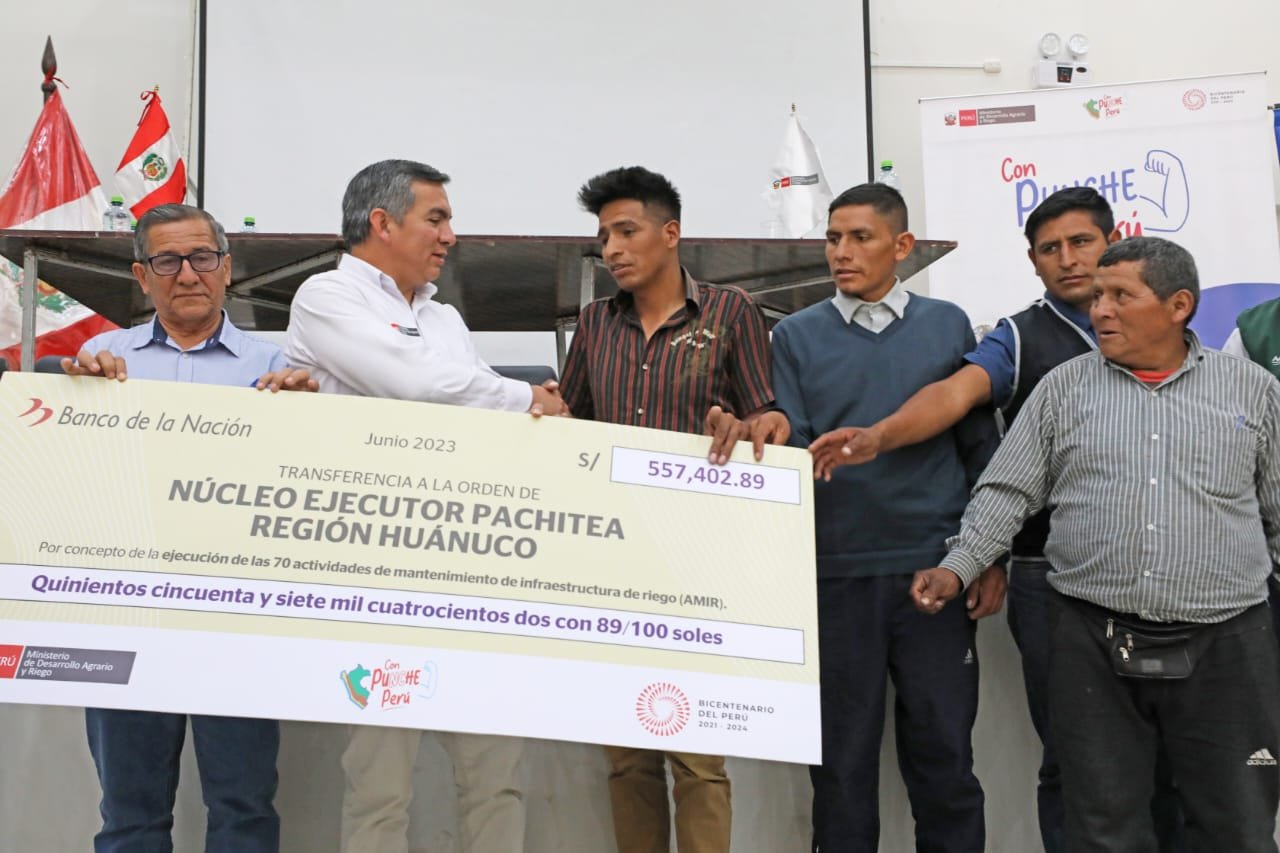 Midagri destina S/557,402 para reactivar el agro en Pachitea