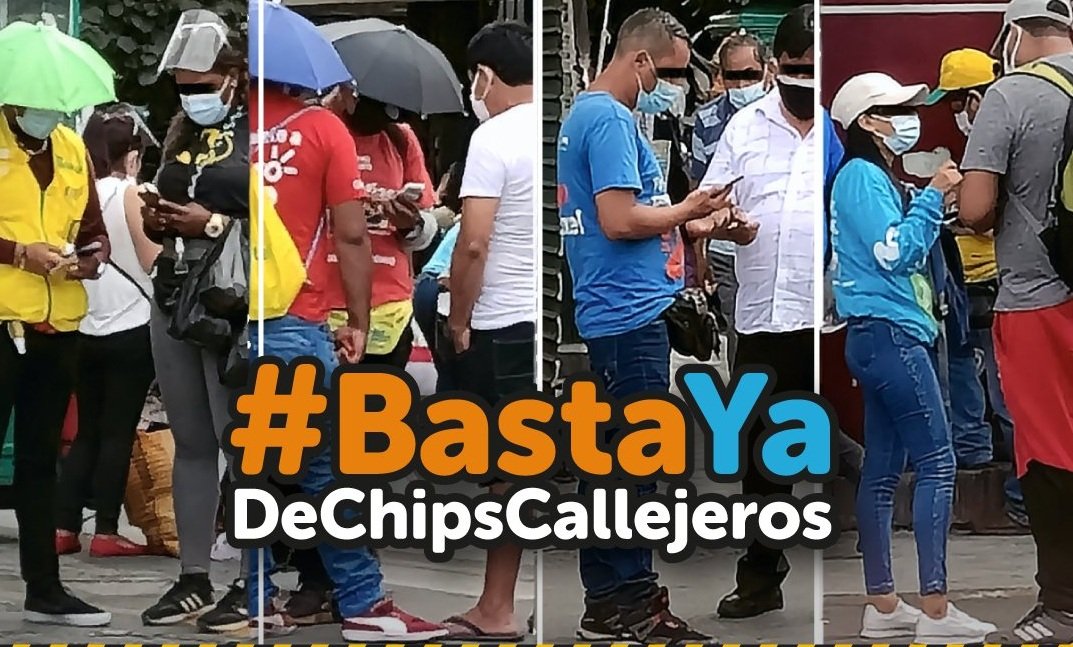 Osiptel Huánuco realiza campaña contra venta de chips de celulares en la vía pública