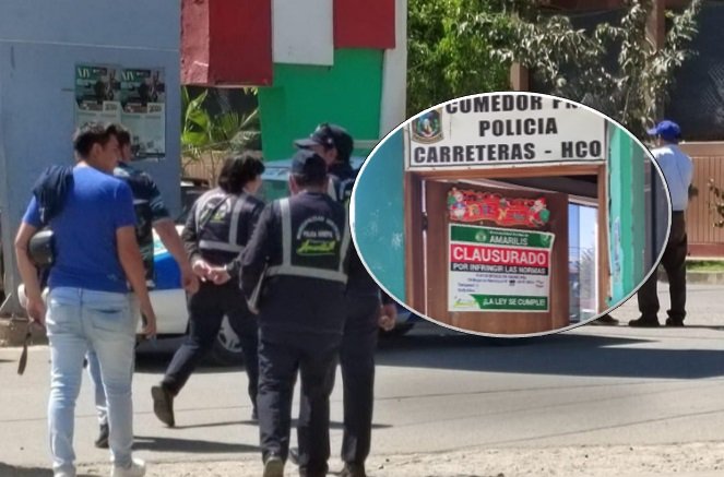 Municipalidad clausura comedor de la policía en Amarilis
