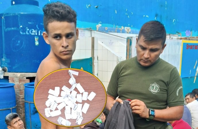 Venezolano preso por robo agravado tenía en su poder 60 ketes de droga