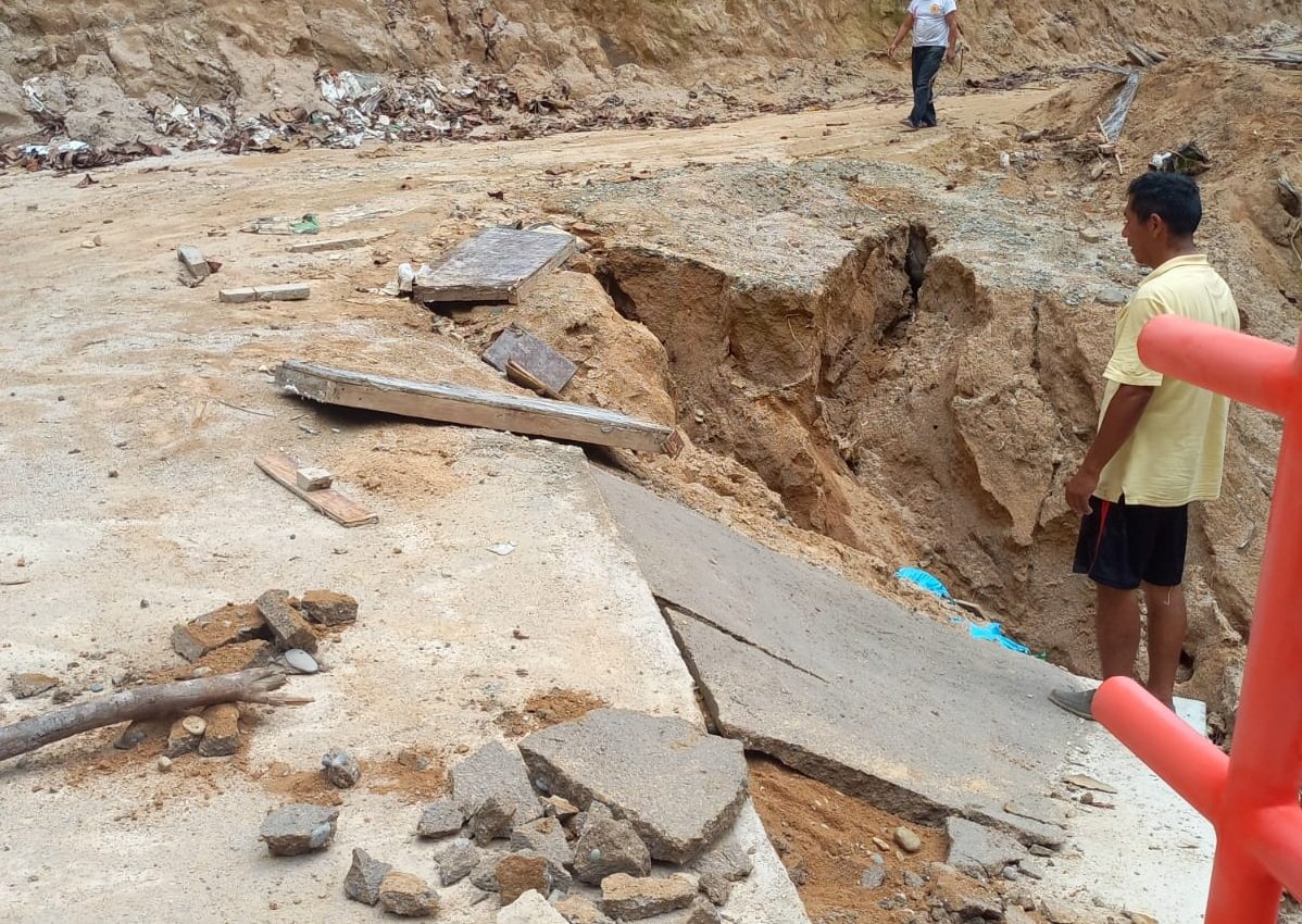 Advierten mala ejecución de puente en Río Espino, Monzón