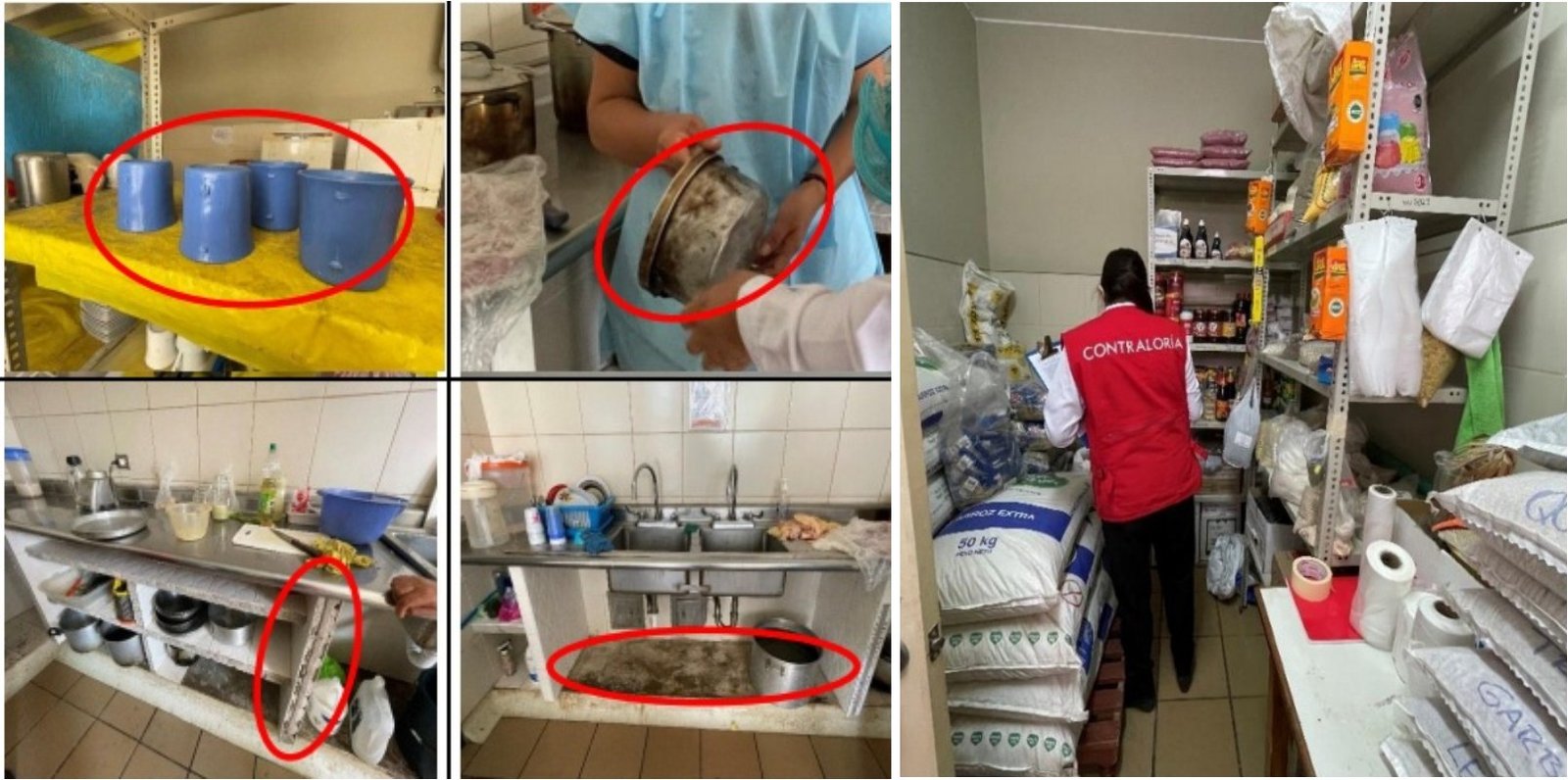 Encuentran ollas y utensilios en mal estado de conservación e higiene en área de cocina del Hospital Carlos Showing