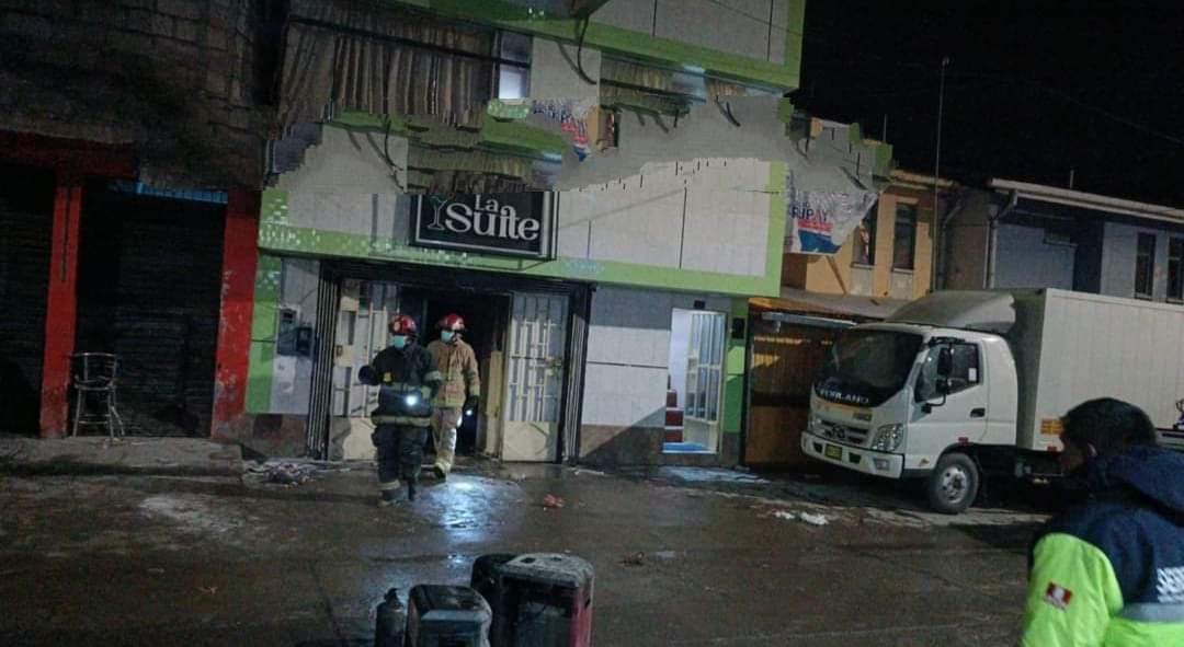 Pasco: explosión de un balón de gas en un local nocturno deja un muerto y cuatro heridos