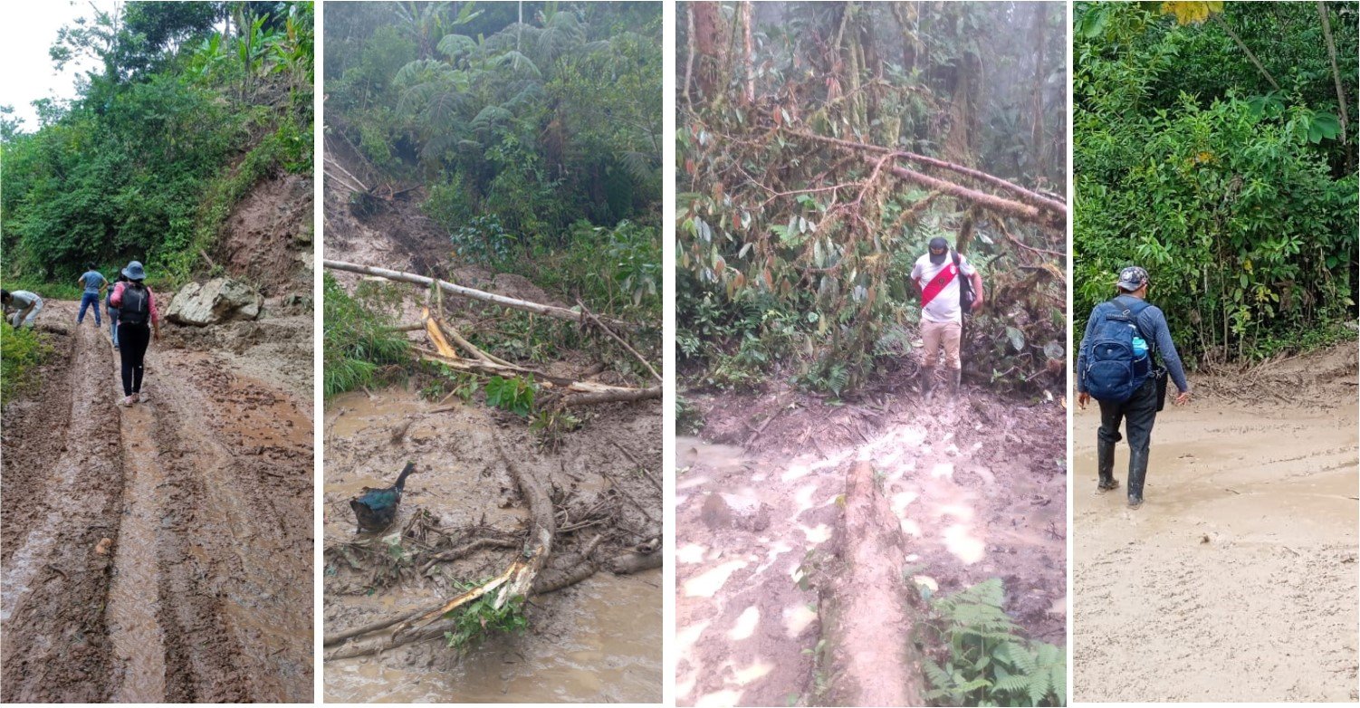 Población de Santa Rita Baja en Chaglla está aislada por deslizamientos