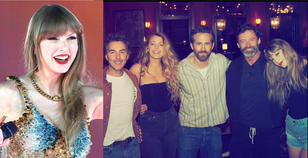 La Reina del Pop, Taylor Swift, causa revuelo al anunciar ser madrina de los hijos de Ryan Reynolds durante estreno de Deadpool & Wolverine