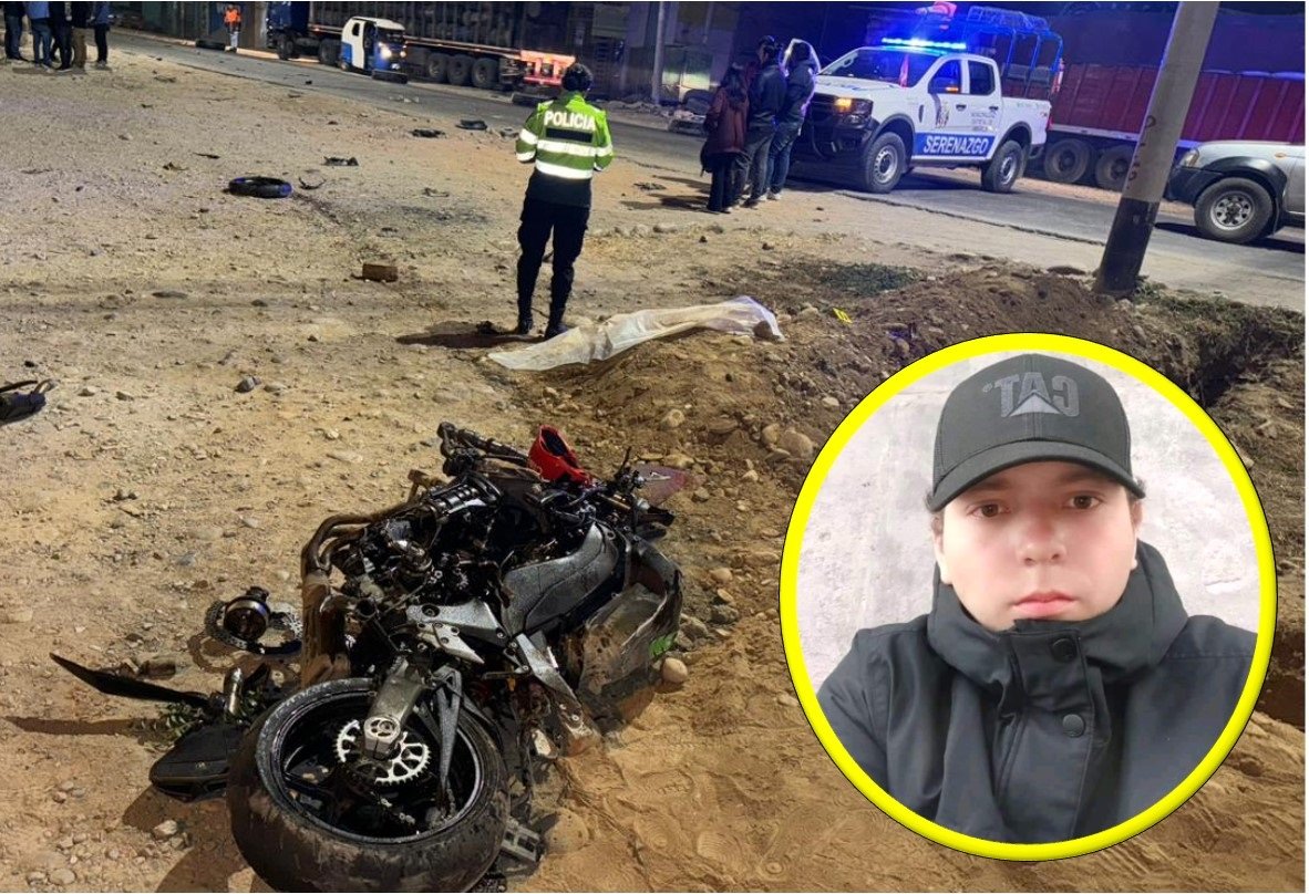Universitario encontró muerte violenta cuando de madrugada conducía en prueba la moto de su amigo
