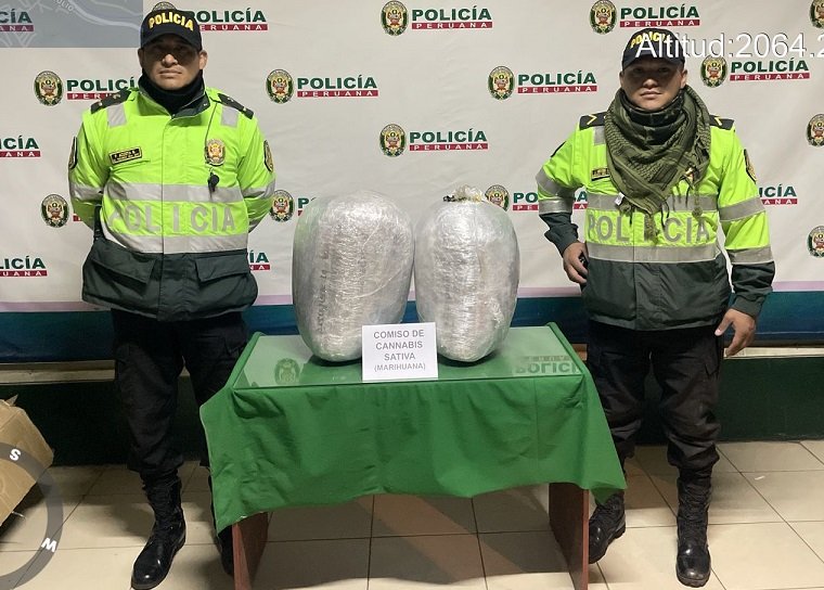 Decomisan 12 kilos de marihuana que iba como encomienda en un bus de León de Huánuco