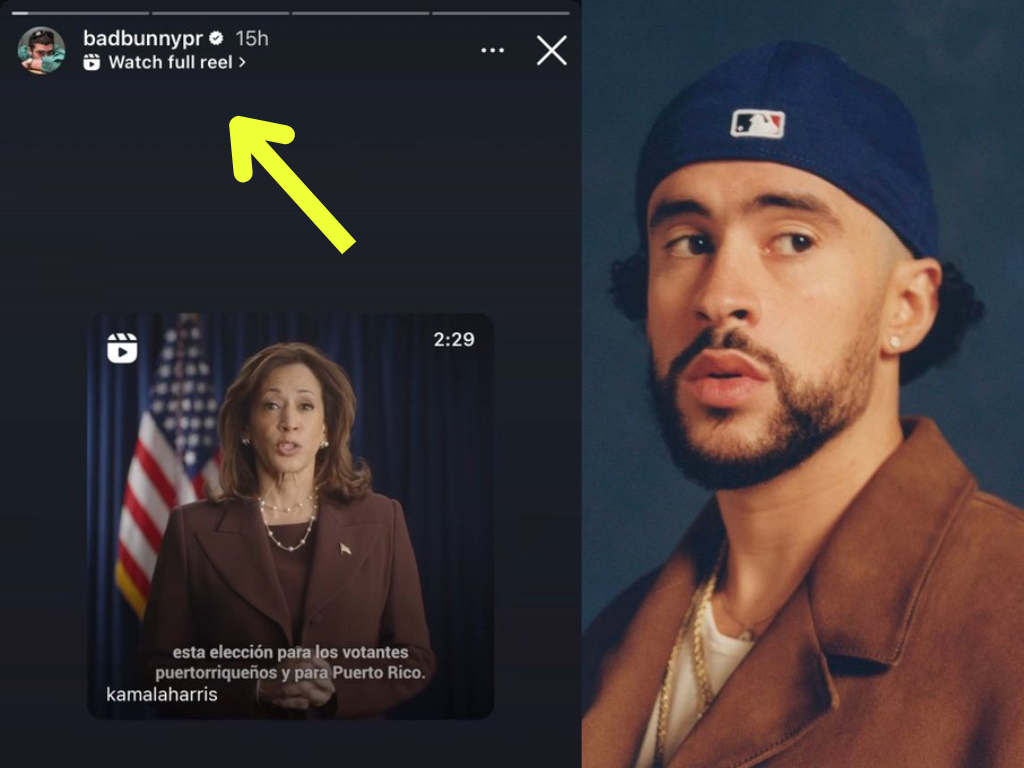 Bad Bunny apoya a Kamala Harris tras comentario ofensivo sobre Puerto Rico en mitin de Trump