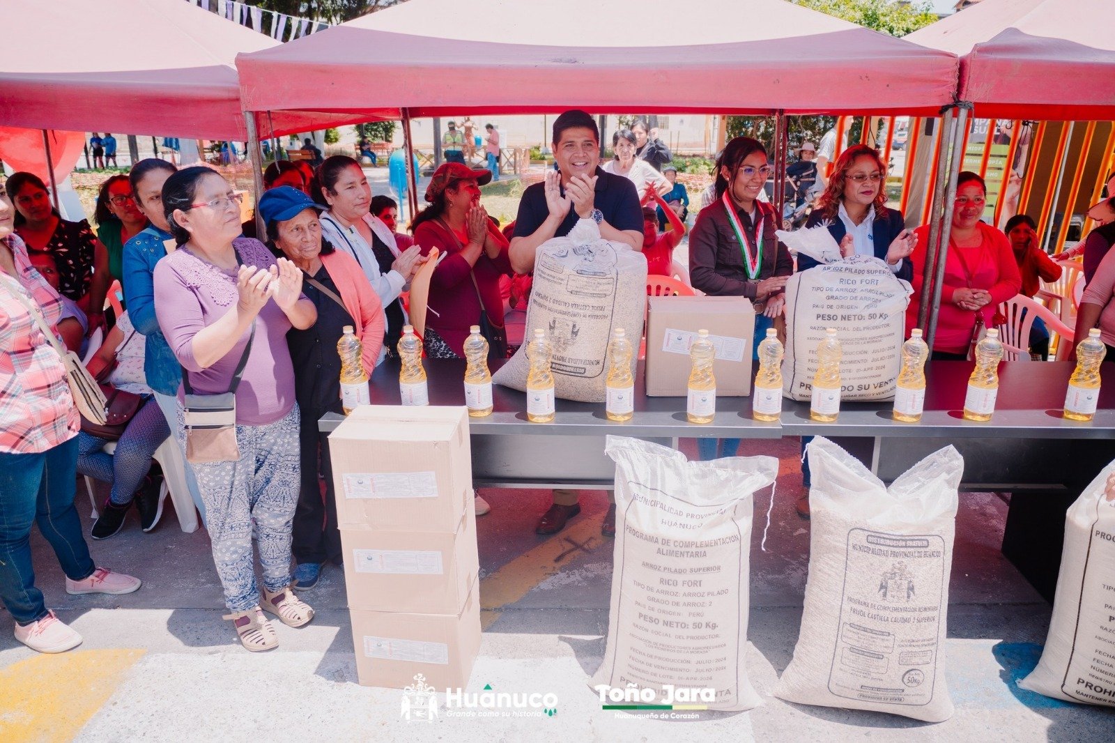 Municipalidad de Huánuco entrega 4.3 toneladas de víveres en Amarilis