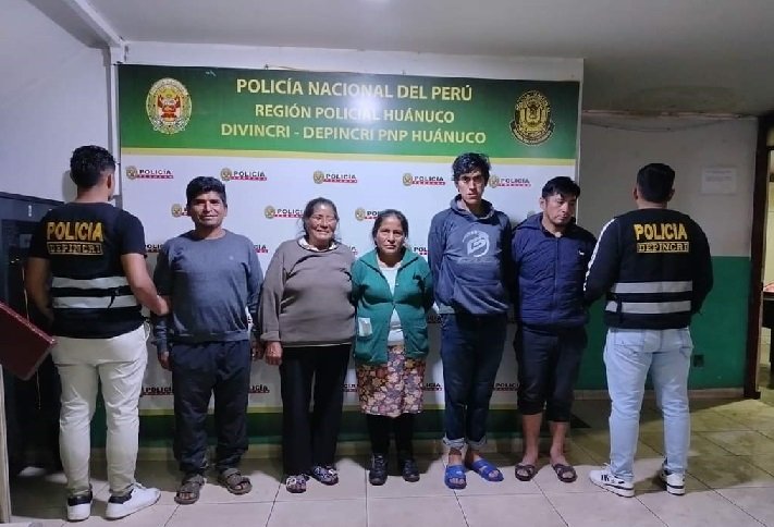 Capturan a cinco presuntos invasores de San Pablo de Pillao