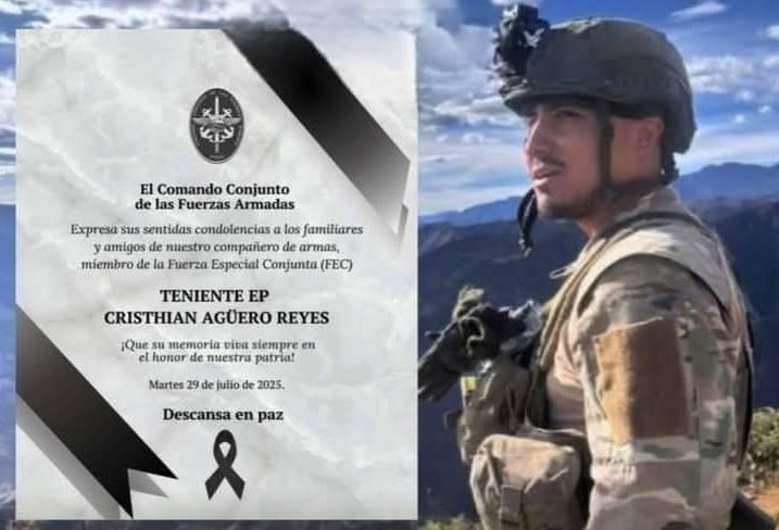 Teniente EP perdió la vida al caer de un helicóptero mientras realizaba maniobra de descenso
