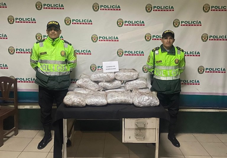 Encuentran más de 14 kilos de marihuana que eran trasladados como encomienda
