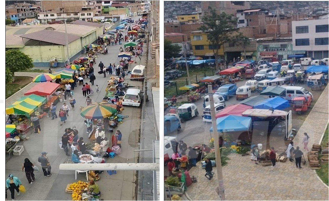 Contraloría advierte riesgos por comercio informal en alrededores del mercado de Paucarbamba