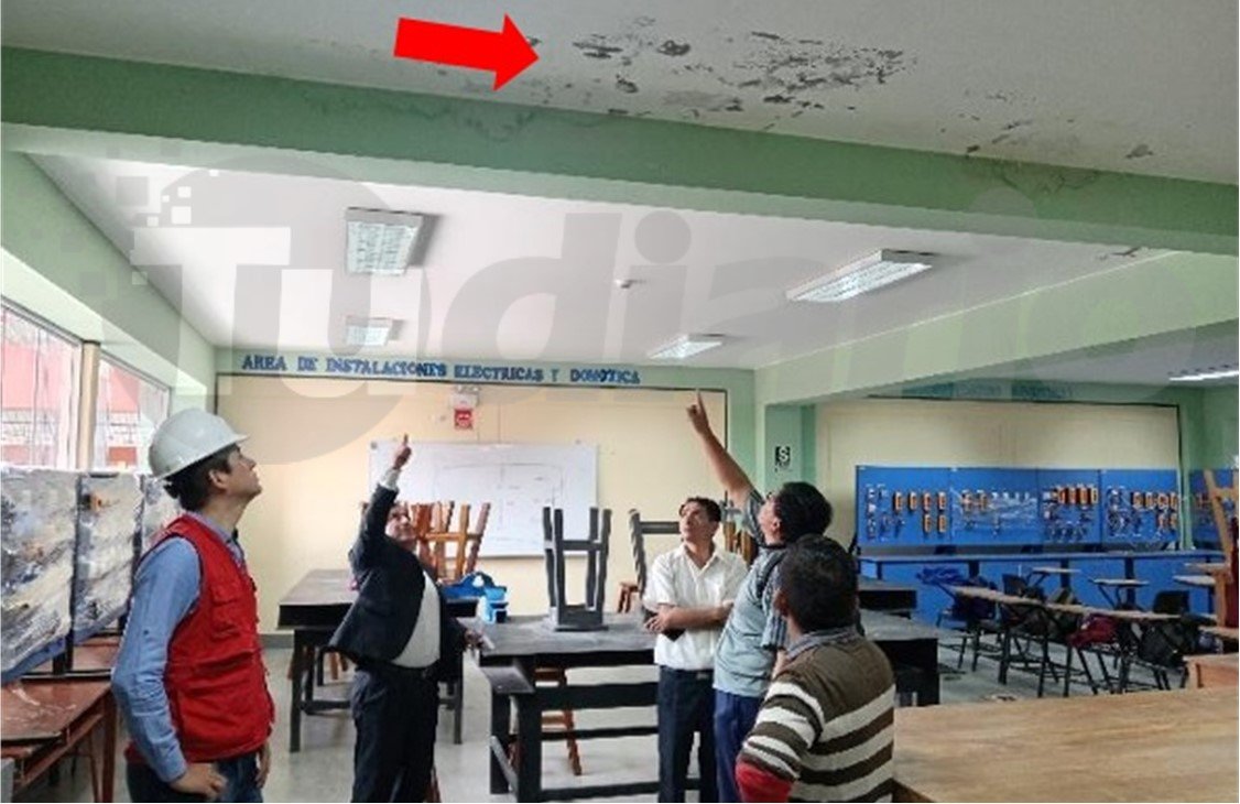 Advierten fisuras en techos y falta de equipamiento del Colegio Industrial Hermilio Valdizán