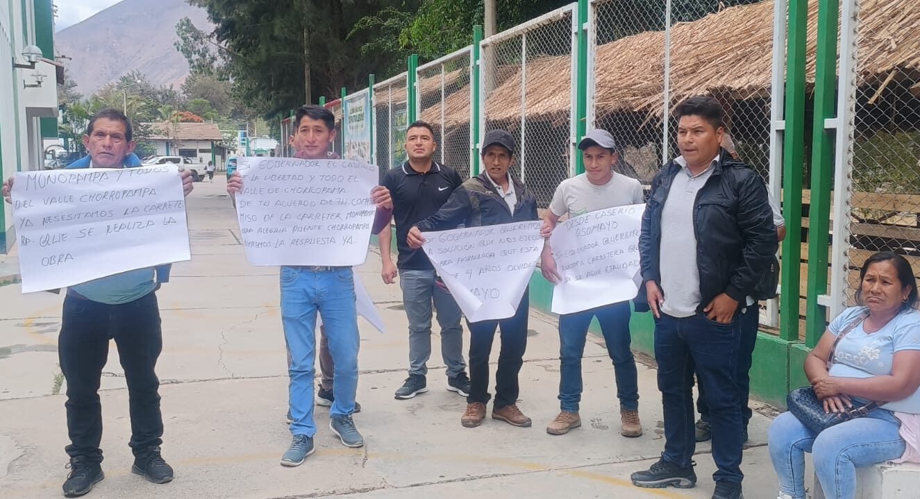 Dirigentes de Chaglla reclaman continuidad de la carretera Monopampa – Puente Chorropampa