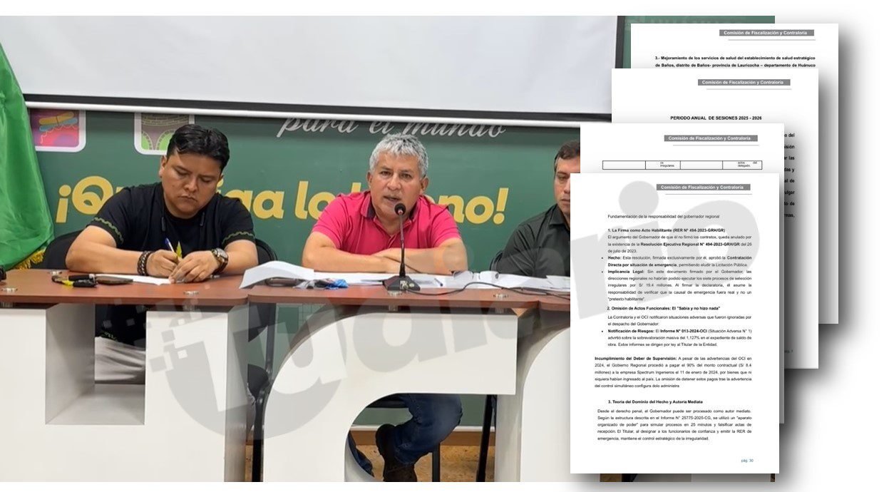 Gobernador cuestiona y solicita anular informe de comisión fiscalizadora del Congreso en au contra
